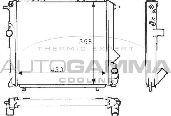 Autogamma 100856 - Radiators, Motora dzesēšanas sistēma ps1.lv