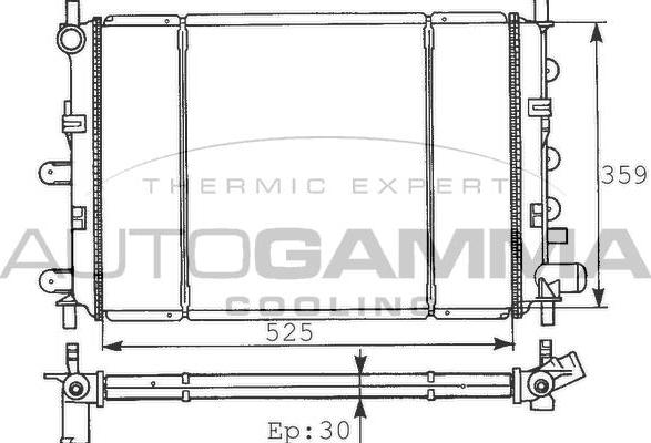 Autogamma 100347 - Radiators, Motora dzesēšanas sistēma ps1.lv