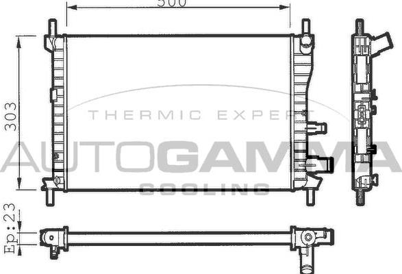 Autogamma 100356 - Radiators, Motora dzesēšanas sistēma ps1.lv