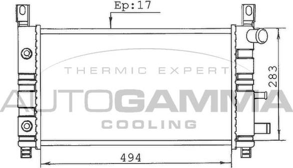 Autogamma 100353 - Radiators, Motora dzesēšanas sistēma ps1.lv