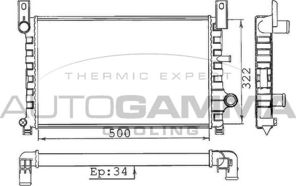 Autogamma 100331 - Radiators, Motora dzesēšanas sistēma ps1.lv