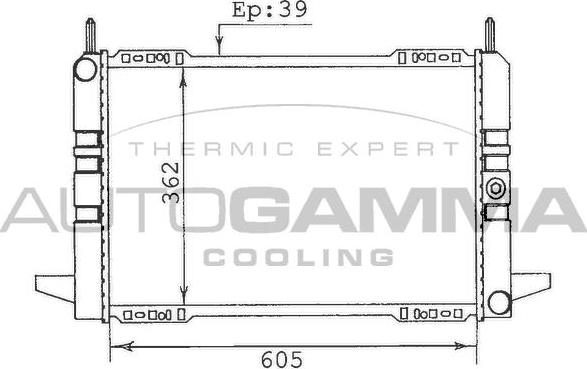 Autogamma 100375 - Radiators, Motora dzesēšanas sistēma ps1.lv