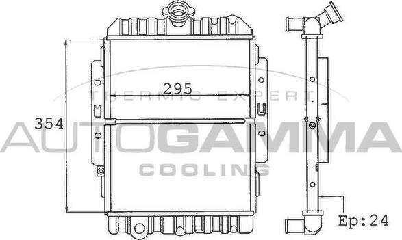 Autogamma 100244 - Radiators, Motora dzesēšanas sistēma ps1.lv