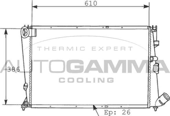 Autogamma 100209 - Radiators, Motora dzesēšanas sistēma ps1.lv