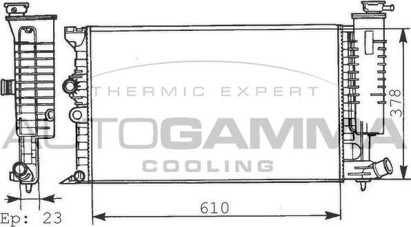 Autogamma 100200 - Radiators, Motora dzesēšanas sistēma ps1.lv