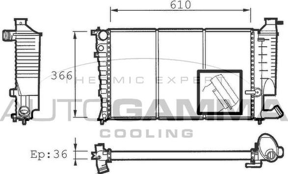 Autogamma 100230 - Radiators, Motora dzesēšanas sistēma ps1.lv