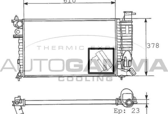 Autogamma 100233 - Radiators, Motora dzesēšanas sistēma ps1.lv