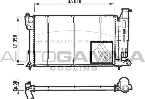 Autogamma 100229 - Radiators, Motora dzesēšanas sistēma ps1.lv