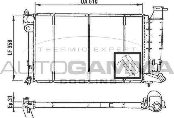 Autogamma 100227 - Radiators, Motora dzesēšanas sistēma ps1.lv