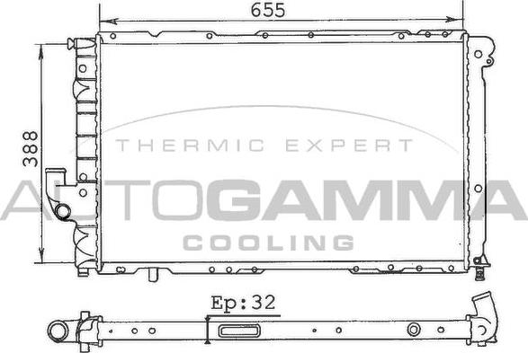 Autogamma 100274 - Radiators, Motora dzesēšanas sistēma ps1.lv