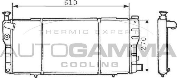 Autogamma 100743 - Radiators, Motora dzesēšanas sistēma ps1.lv