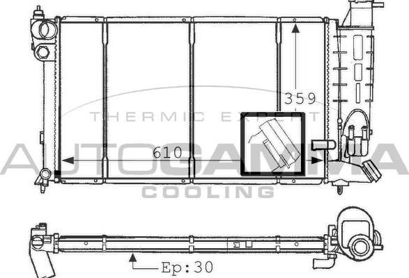 Autogamma 100754 - Radiators, Motora dzesēšanas sistēma ps1.lv