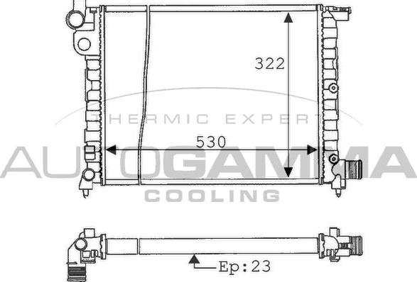 Autogamma 100736 - Radiators, Motora dzesēšanas sistēma ps1.lv