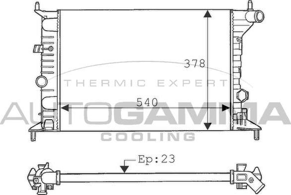 Autogamma 100729 - Radiators, Motora dzesēšanas sistēma ps1.lv