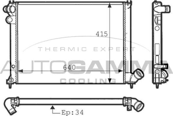 Autogamma 100779 - Radiators, Motora dzesēšanas sistēma ps1.lv