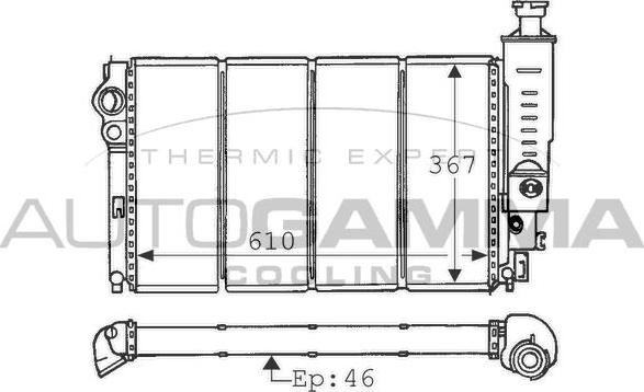 Autogamma 100775 - Radiators, Motora dzesēšanas sistēma ps1.lv