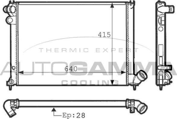 Autogamma 100778 - Radiators, Motora dzesēšanas sistēma ps1.lv