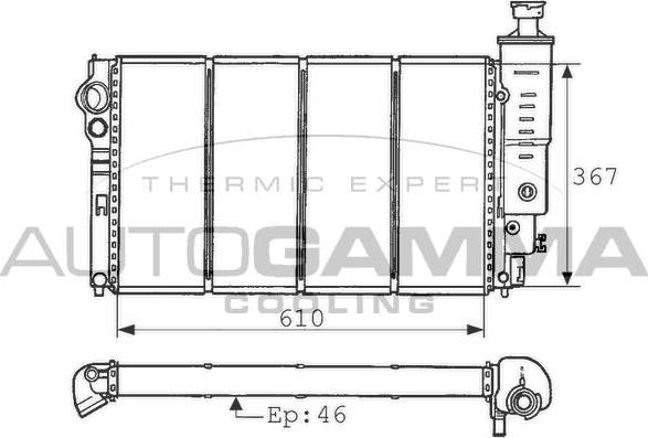 Autogamma 100773 - Radiators, Motora dzesēšanas sistēma ps1.lv