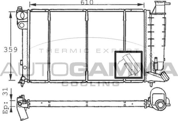 Autogamma 101473 - Radiators, Motora dzesēšanas sistēma ps1.lv