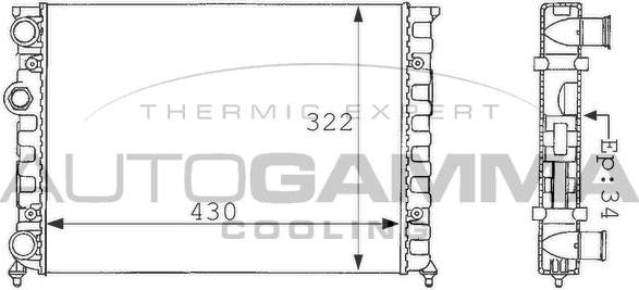 Autogamma 101055 - Radiators, Motora dzesēšanas sistēma ps1.lv