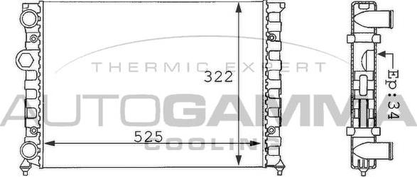 Autogamma 101056 - Radiators, Motora dzesēšanas sistēma ps1.lv