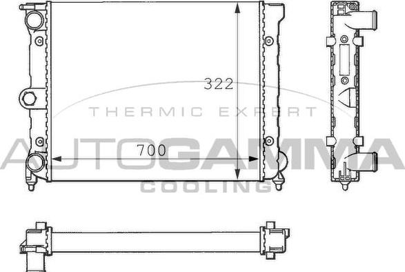 Autogamma 101066 - Radiators, Motora dzesēšanas sistēma ps1.lv