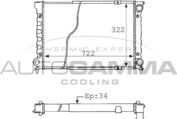 Autogamma 101073 - Radiators, Motora dzesēšanas sistēma ps1.lv