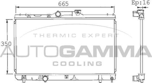 Autogamma 101354 - Radiators, Motora dzesēšanas sistēma ps1.lv