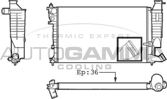 Autogamma 101328 - Radiators, Motora dzesēšanas sistēma ps1.lv