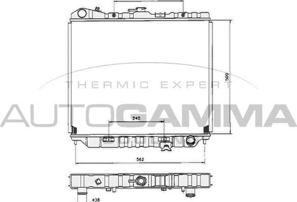 Autogamma 103360 - Radiators, Motora dzesēšanas sistēma ps1.lv