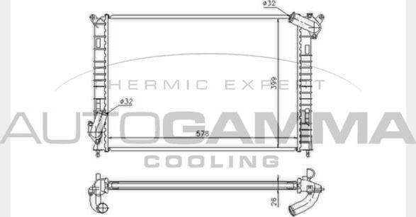 Autogamma 103201 - Radiators, Motora dzesēšanas sistēma ps1.lv