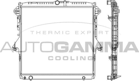 Autogamma 107401 - Radiators, Motora dzesēšanas sistēma ps1.lv