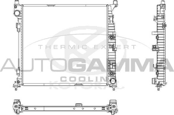 Autogamma 107166 - Radiators, Motora dzesēšanas sistēma ps1.lv