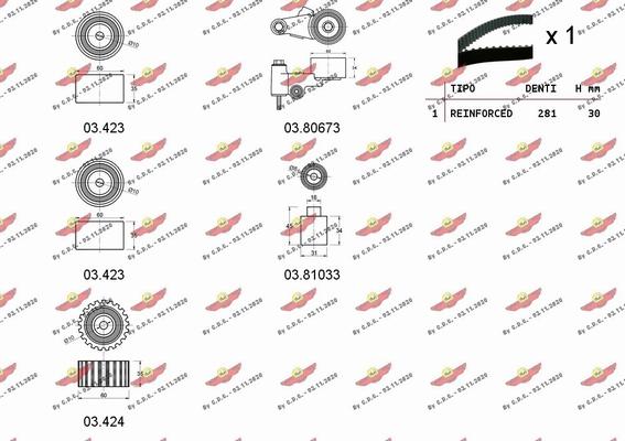 Autokit 04.5443 - Zobsiksnas komplekts ps1.lv