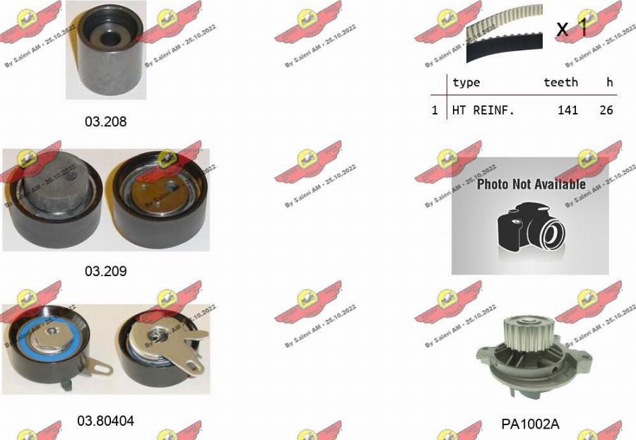 Autokit 04.5483PA - Ūdenssūknis + Zobsiksnas komplekts ps1.lv