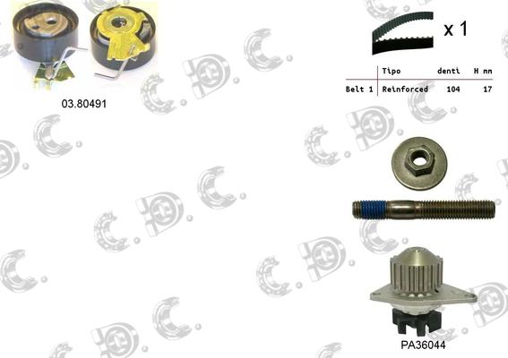 Autokit 04.5048PA - Ūdenssūknis + Zobsiksnas komplekts ps1.lv