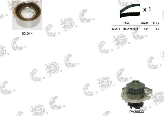 Autokit 04.5059PA - Ūdenssūknis + Zobsiksnas komplekts ps1.lv