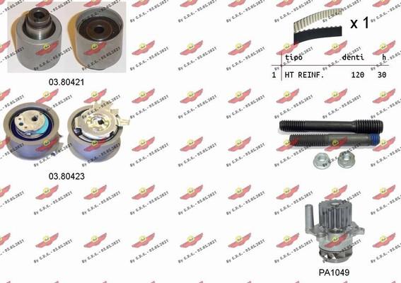 Autokit 04.5056PA3 - Ūdenssūknis + Zobsiksnas komplekts ps1.lv