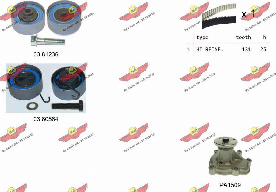 Autokit 04.5057PA - Ūdenssūknis + Zobsiksnas komplekts ps1.lv