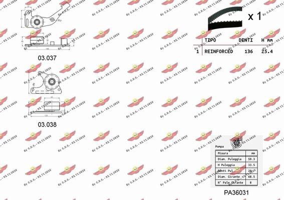 Autokit 04.5060PA - Ūdenssūknis + Zobsiksnas komplekts ps1.lv