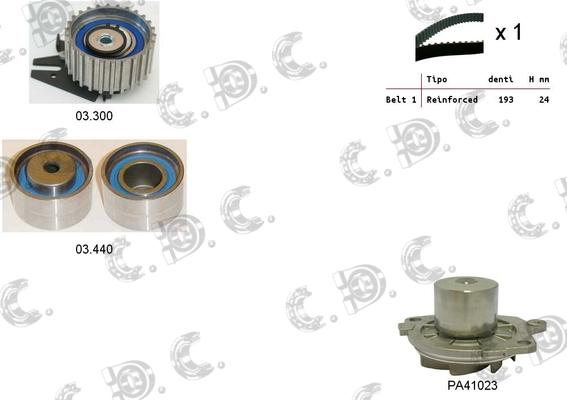 Autokit 04.5016PA - Ūdenssūknis + Zobsiksnas komplekts ps1.lv