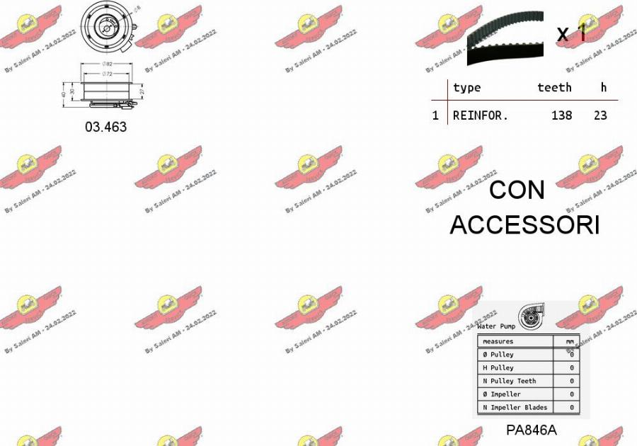 Autokit 04.5011PA2 - Ūdenssūknis + Zobsiksnas komplekts ps1.lv