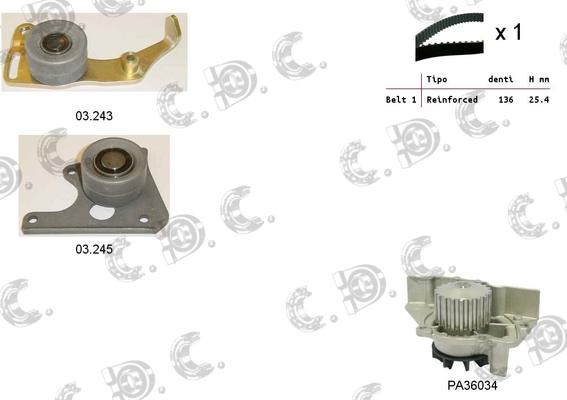 Autokit 04.5018PA - Ūdenssūknis + Zobsiksnas komplekts ps1.lv