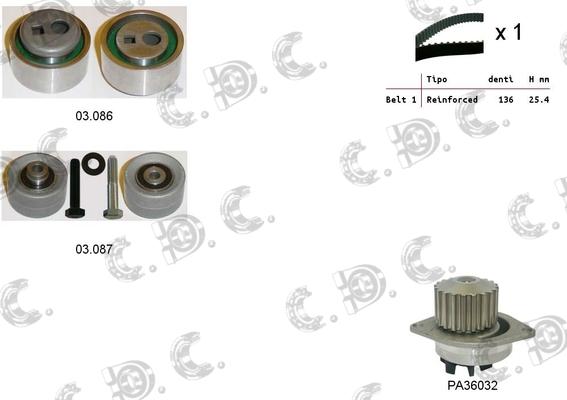 Autokit 04.5087PA - Ūdenssūknis + Zobsiksnas komplekts ps1.lv