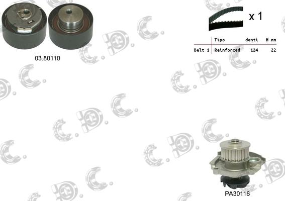 Autokit 04.5031PA - Ūdenssūknis + Zobsiksnas komplekts ps1.lv