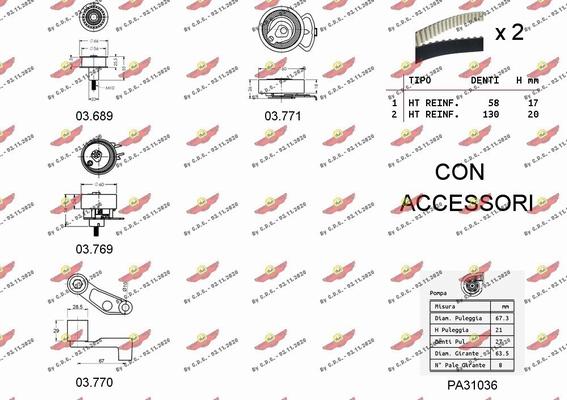 Autokit 04.5108PA - Ūdenssūknis + Zobsiksnas komplekts ps1.lv