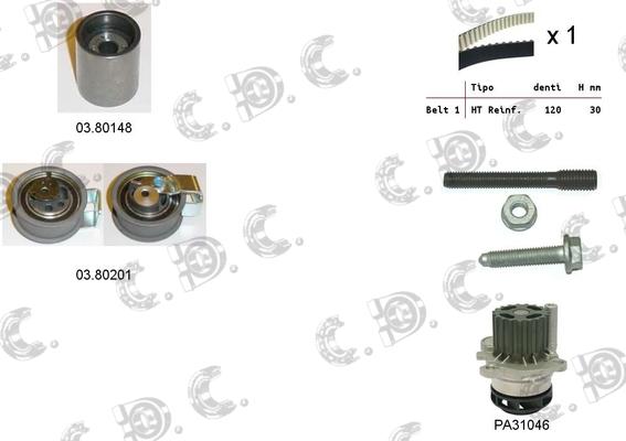 Autokit 04.5129PA - Ūdenssūknis + Zobsiksnas komplekts ps1.lv