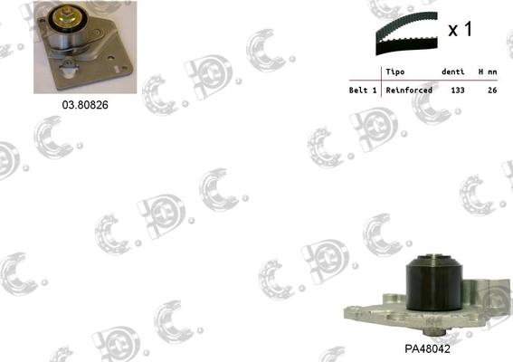 Autokit 04.5120PA - Ūdenssūknis + Zobsiksnas komplekts ps1.lv