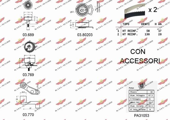 Autokit 04.5128PA2 - Ūdenssūknis + Zobsiksnas komplekts ps1.lv