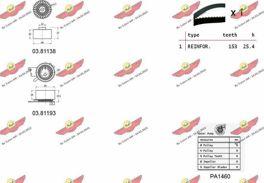 Autokit 04.5345PA - Ūdenssūknis + Zobsiksnas komplekts ps1.lv